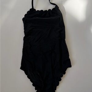 Molo Black Scalloped Kids Swimsuit